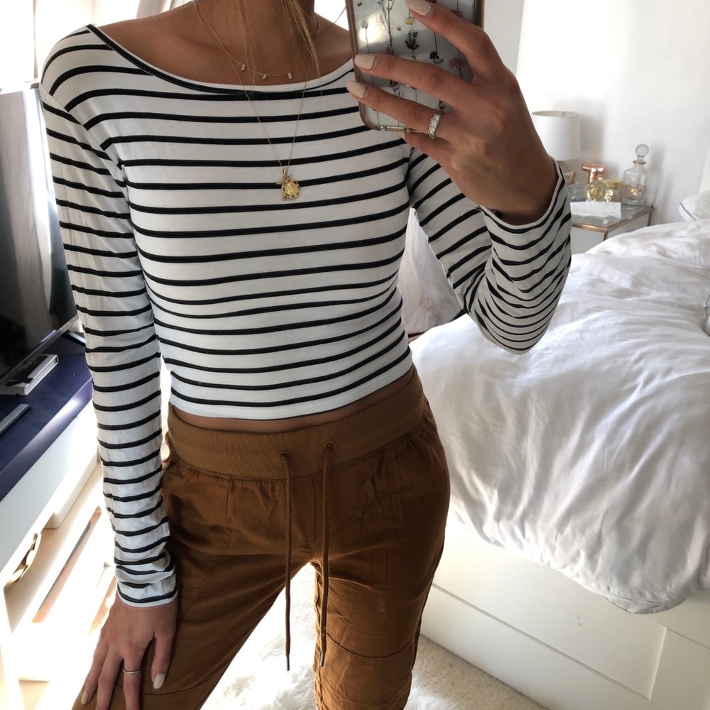Tobi Striped Crop Top